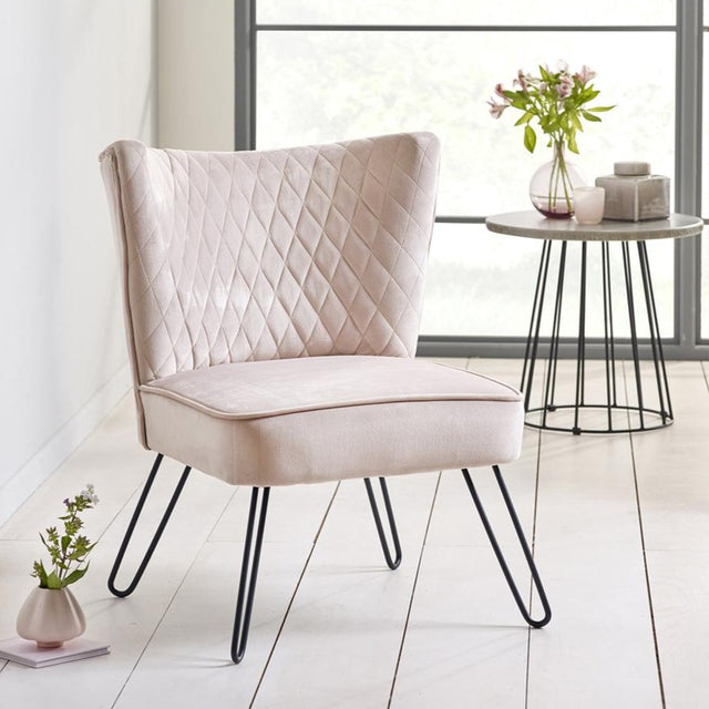 Maelle Chair in Blush Pink