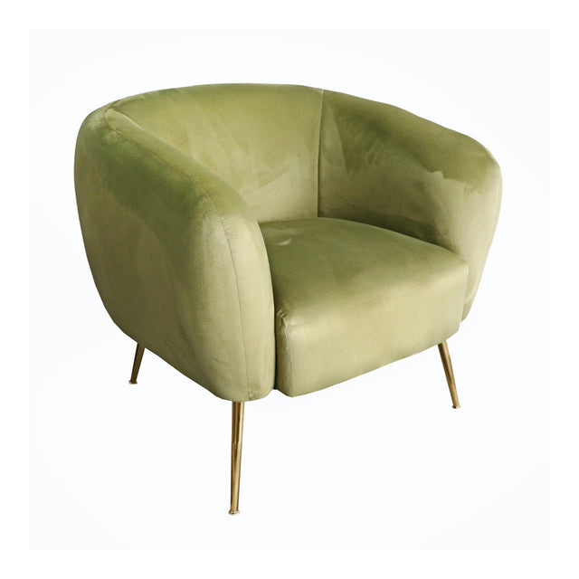 Cece Velvet Armchair in Pine Green (2)