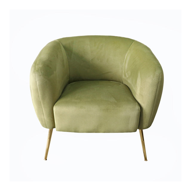 Cece Velvet Armchair in Pine Green (3)