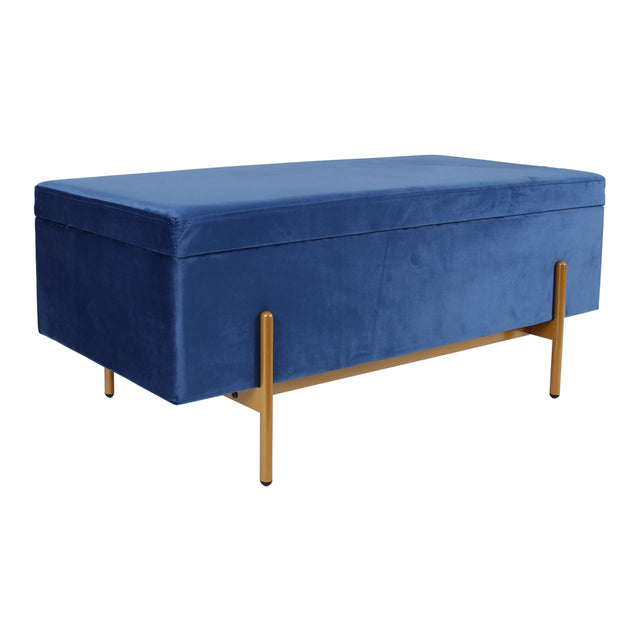 Rosanna Rectangular Velvet Ottoman in Royal Blue (2)