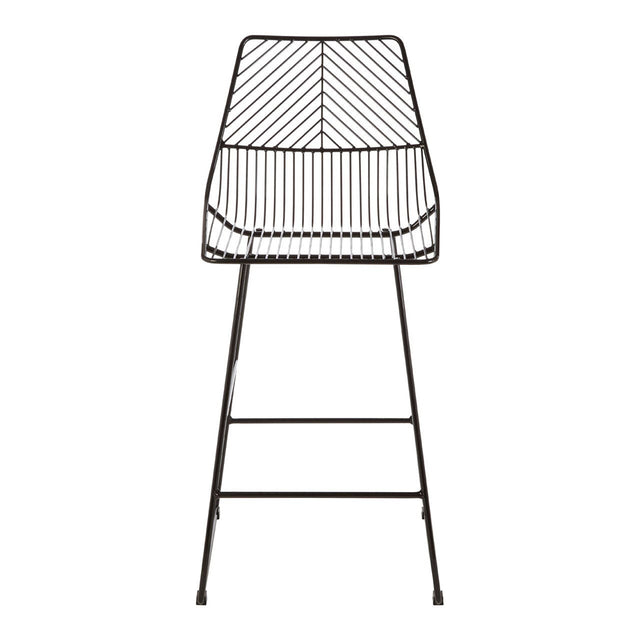 Treina Wire Bar Stool Chair in Black (2)