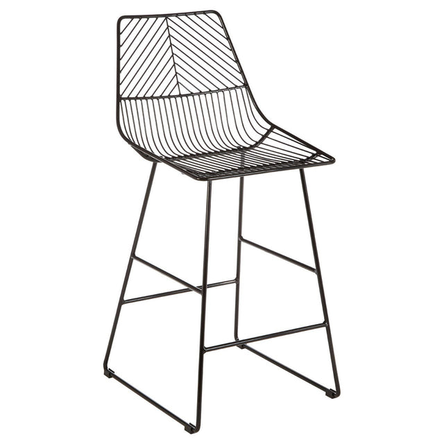 Treina Wire Bar Stool Chair in Black (3)