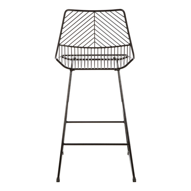 Treina Wire Bar Stool Chair in Black (5)