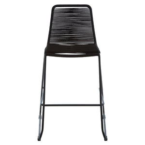 Britt Woven Rope Bar Stool in Black