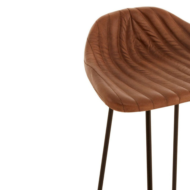 Jane Leather Bar Stool in Brown (5)