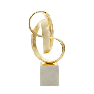 Amari Knot Sculpture in Gold