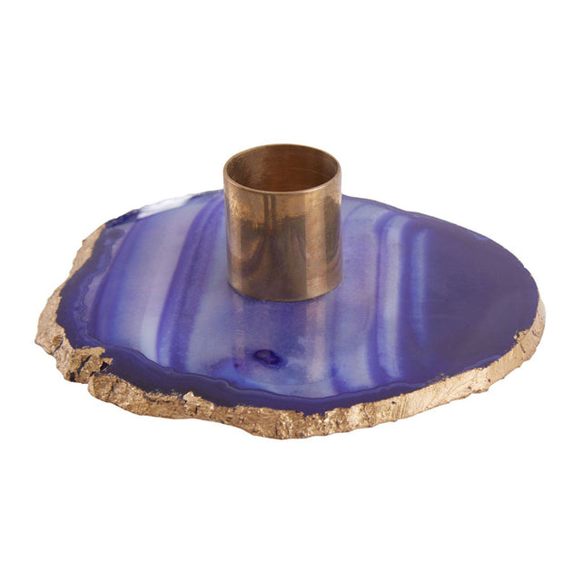 Megan Agate Candle Holder in Blue (8)