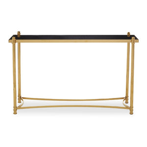Pamela Rectangular Console Table in Gold