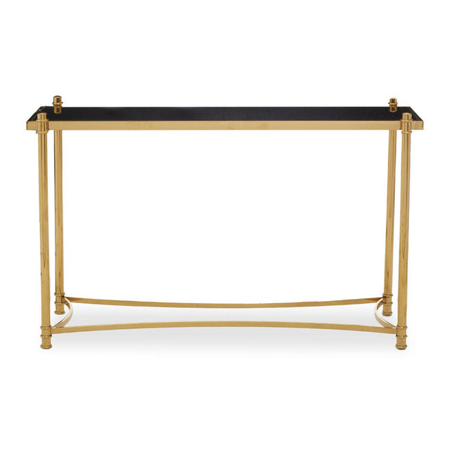 Pamela Rectangular Console Table in Gold
