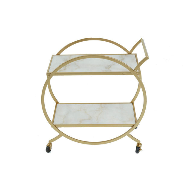 Joanna Round Marble Drinks Trolley in Gold (5)