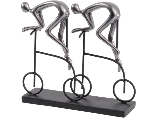 Cyclist Sculpture in Grey