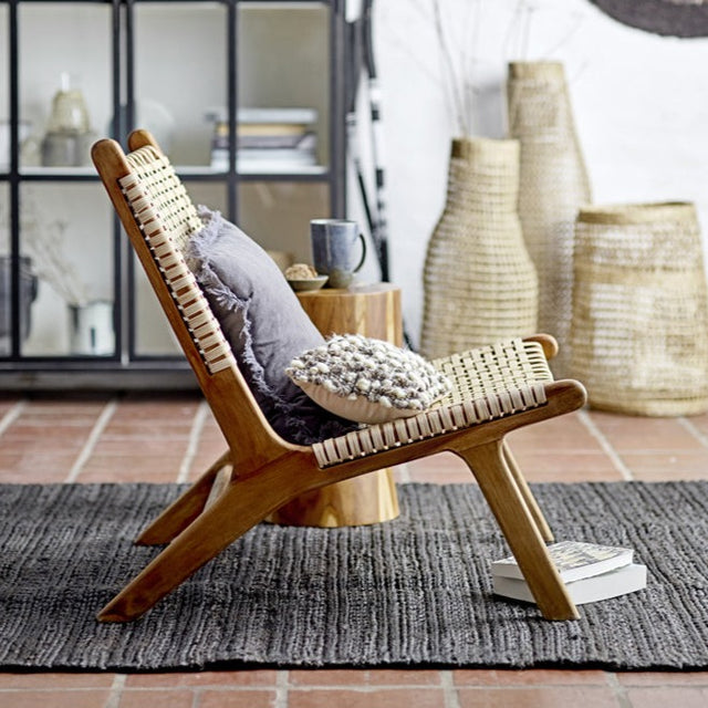 Keila Teak Occasional Chair in Rattan (2)