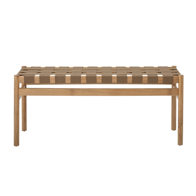 Roel Woven Bench in Brown