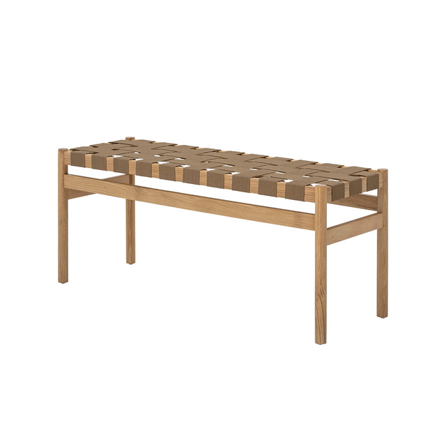 Roel Woven Bench in Brown (2)