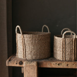 Nousta Set of 2 Handwoven Seagrass Storage Baskets