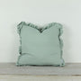 Oli Linen Ruffle Cushion in Sage