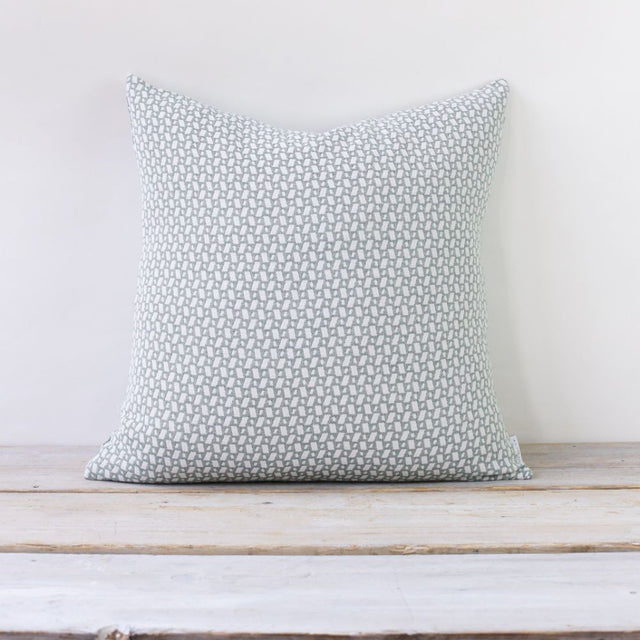 Fyn Geometric Cushion in Sea Green