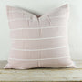 Ebino Cotton Wide Stripe Cushion in Blush And White