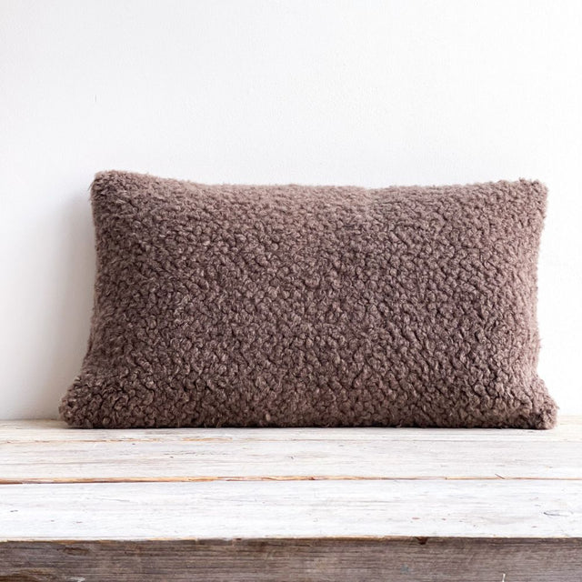 Luft Teddy Fleece Rectangular Cushion in Cappuccino (3)