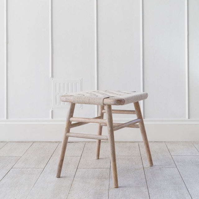 Kibo Handwoven Mango Wood Stool (2)