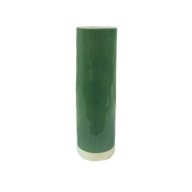 Pitka Tall Cylinder Vase in Green (2)