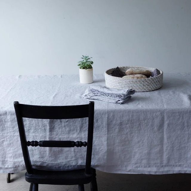 Linen Tablecloth in Silver Grey