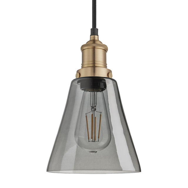 Industville Brooklyn 6 Inch Glass Pendant in Grey (2)