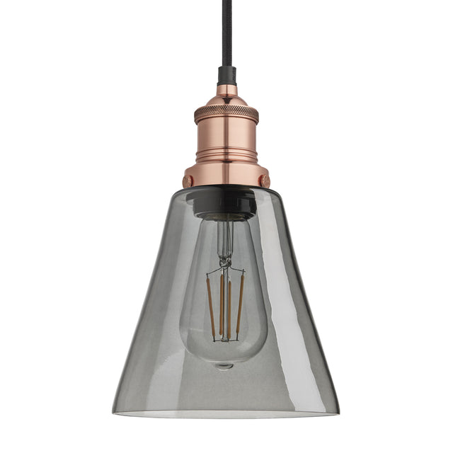 Industville Brooklyn 6 Inch Glass Pendant in Grey (4)