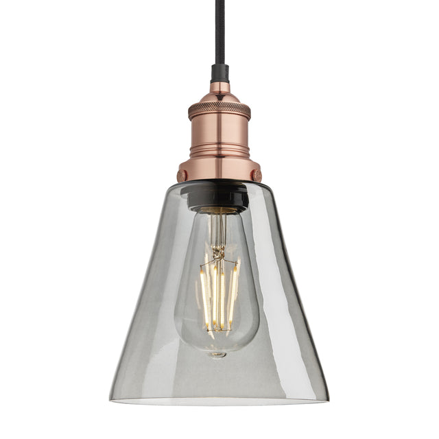 Industville Brooklyn 6 Inch Glass Pendant in Grey (3)