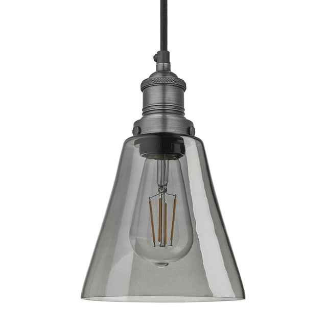 Industville Brooklyn 6 Inch Glass Pendant in Grey (6)