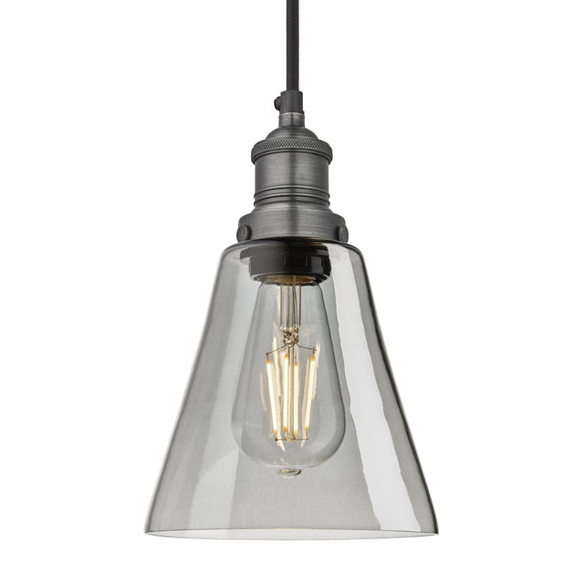 Industville Brooklyn 6 Inch Glass Pendant in Grey (5)