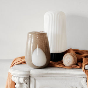 Ada Dot Vase in Taupe