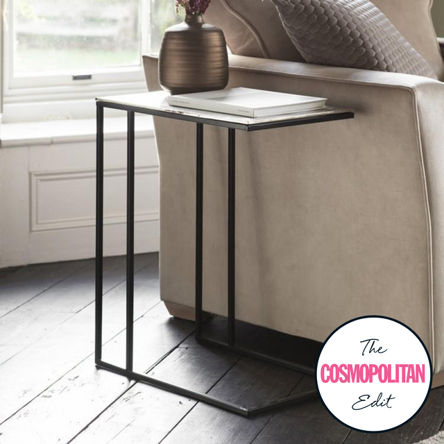 Arison Metal Side Table in Black