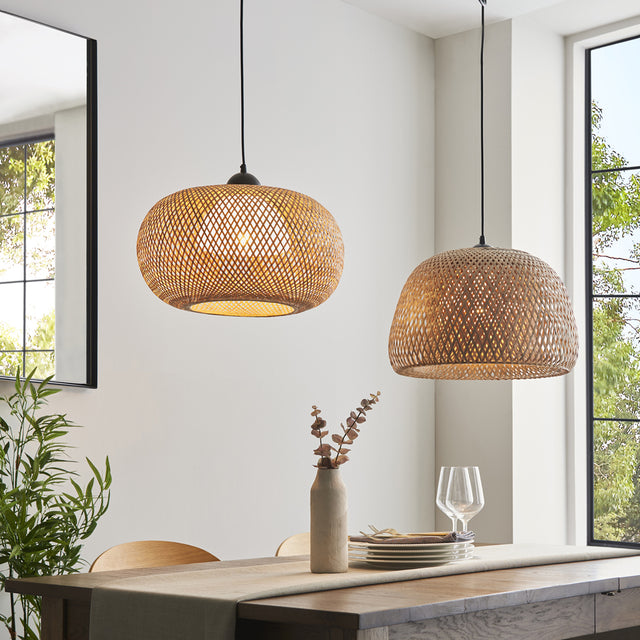 Antonia Rattan Ball Pendant Light (2)