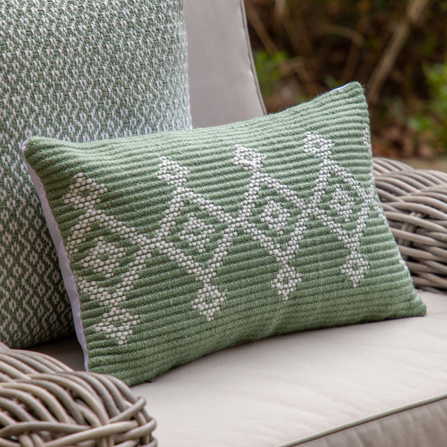 Laina Woven Cushion Cover in Sage