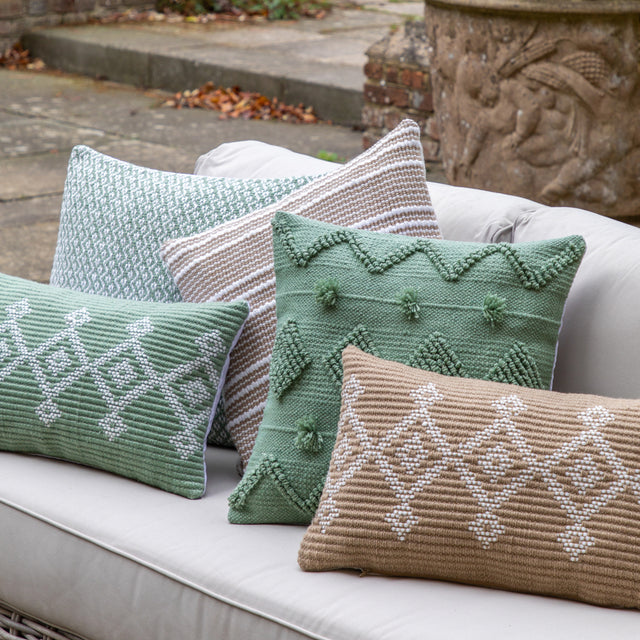 Laina Woven Cushion Cover in Sage (3)