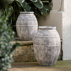 Olympia Cement Vase in Antique Grey