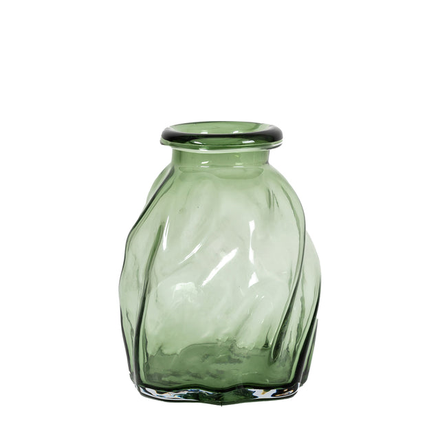 Frances Glass Vase in Forest Green (5)