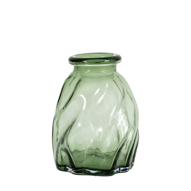 Frances Glass Vase in Forest Green (6)