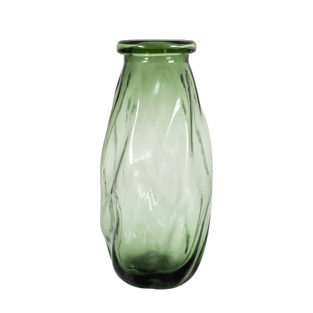 Frances Glass Vase in Forest Green (7)