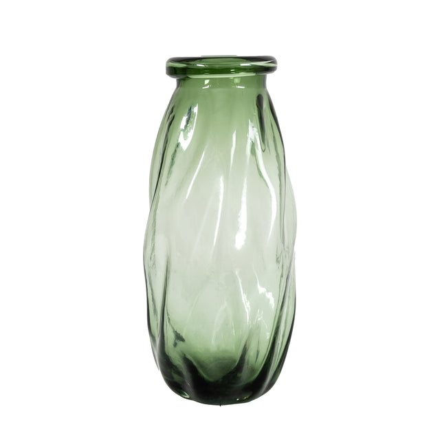 Frances Glass Vase in Forest Green (8)