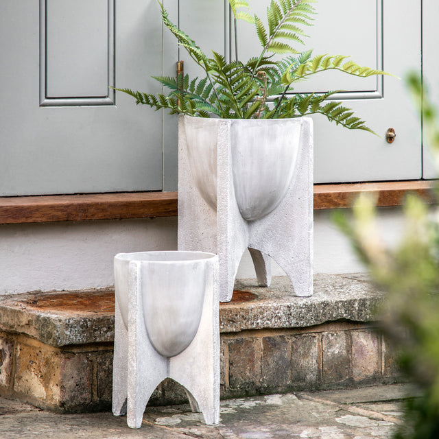 Lara Concrete Planter in Grey (2)