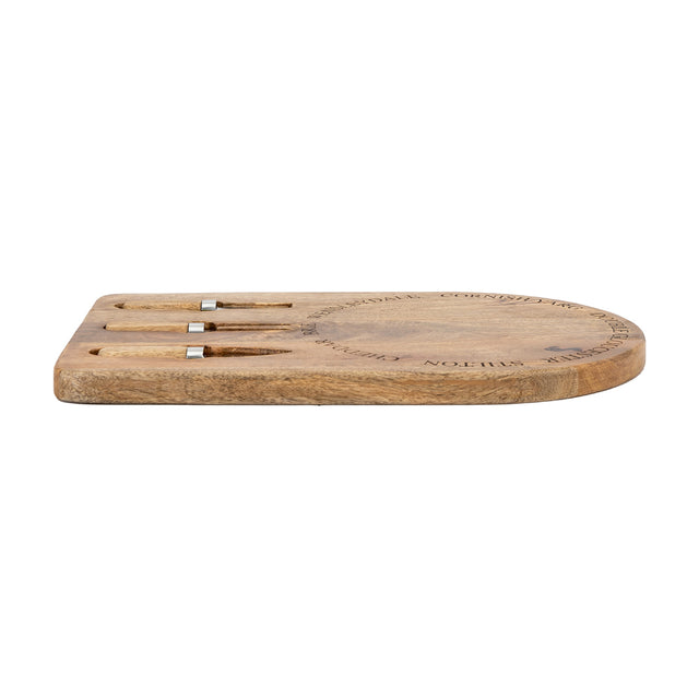 Briar Mango Wood Cheese Board Set