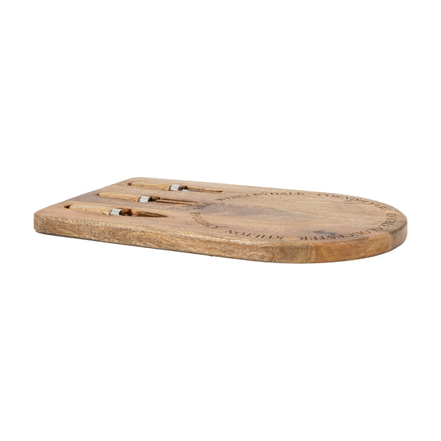 Briar Mango Wood Cheese Board Set (2)