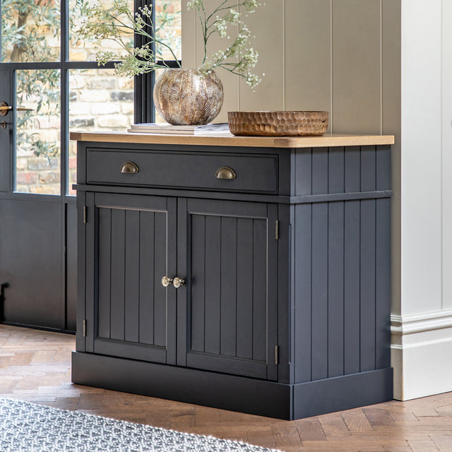 Nala 2 Door Wooden Sideboard in Deep Navy (4)