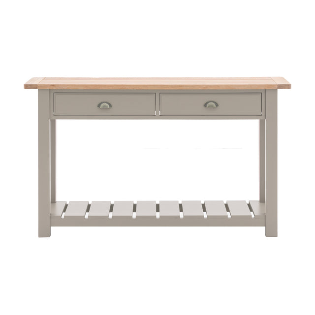 Nala Wooden Console Table in Greige (3)