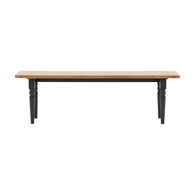 Felix Wooden Dining Bench in Deep Navy (3)