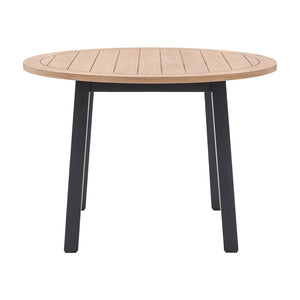 Nala Wooden Round Table in Deep Navy