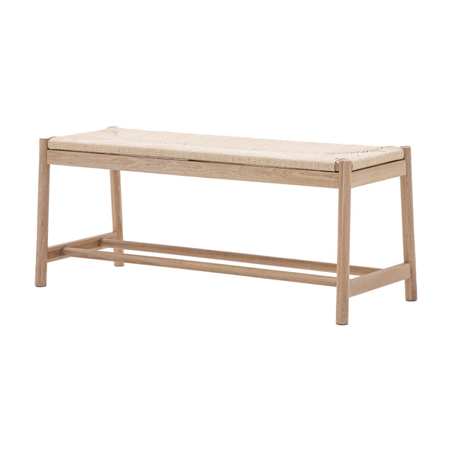 Nala Solid Oak Rope Dining Bench in Natural (5)