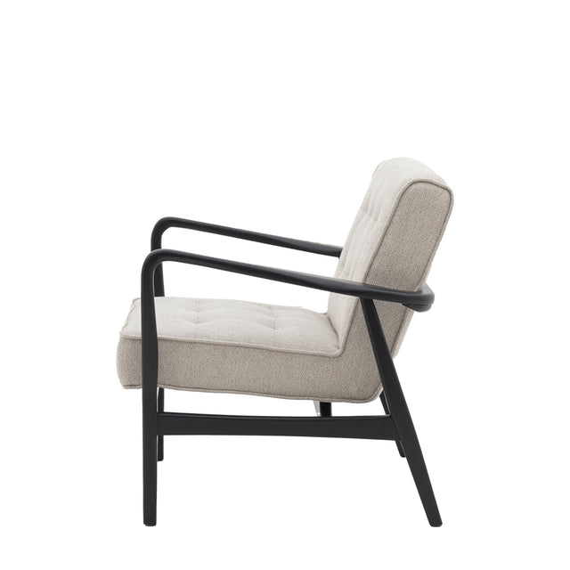 Edie Solid Oak Armchair in Black (5)